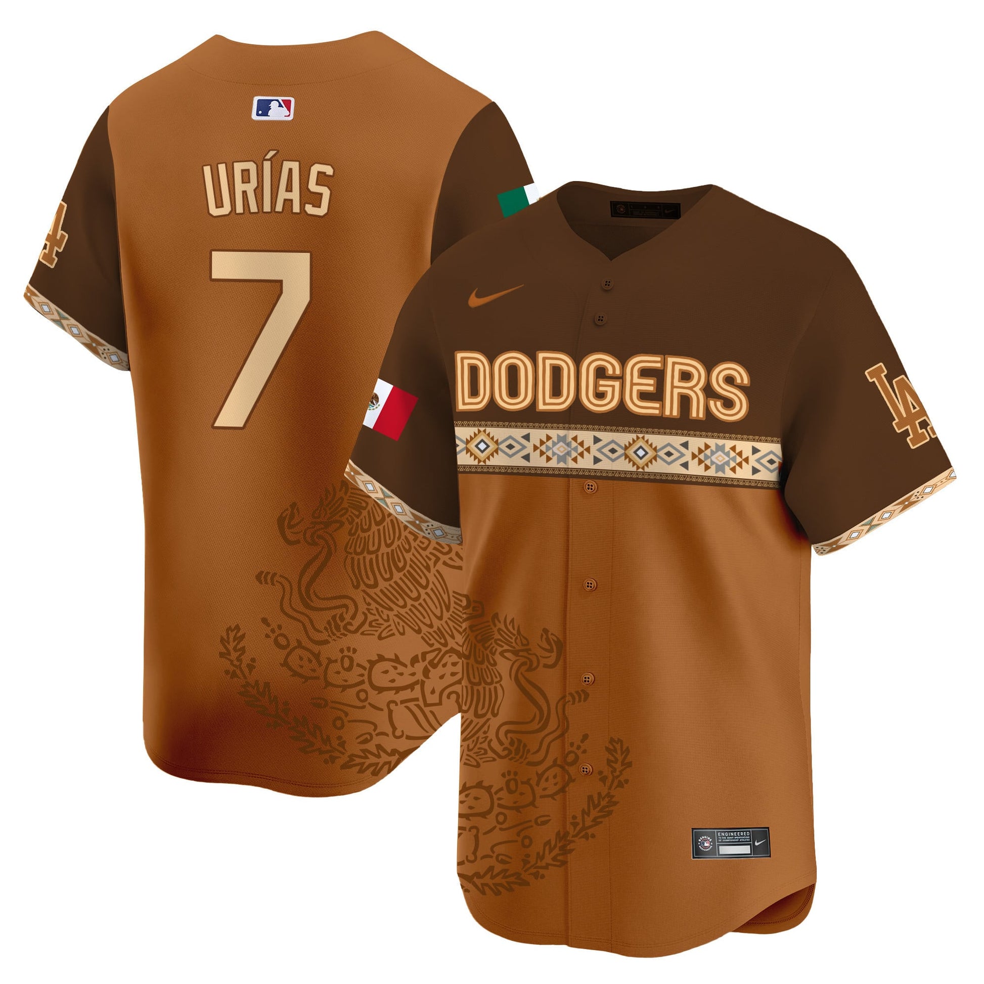 Los Angeles Dodgers Mexico Vapor Premier Limited Jersey V3 - Printed