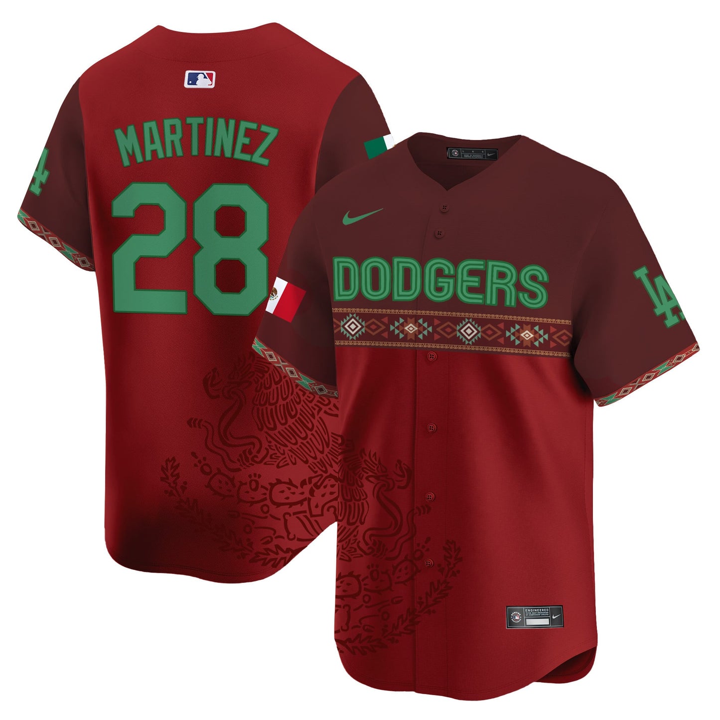 Los Angeles Dodgers Mexico Vapor Premier Limited Jersey V3 - Printed
