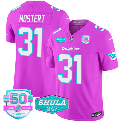 Men's Dolphins "Miami Vice" Vapor Limited Jersey V2 - All Stitched