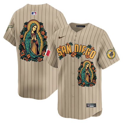 Padres Mexico Guadalupe Vapor Premier Limited Jersey - Printed
