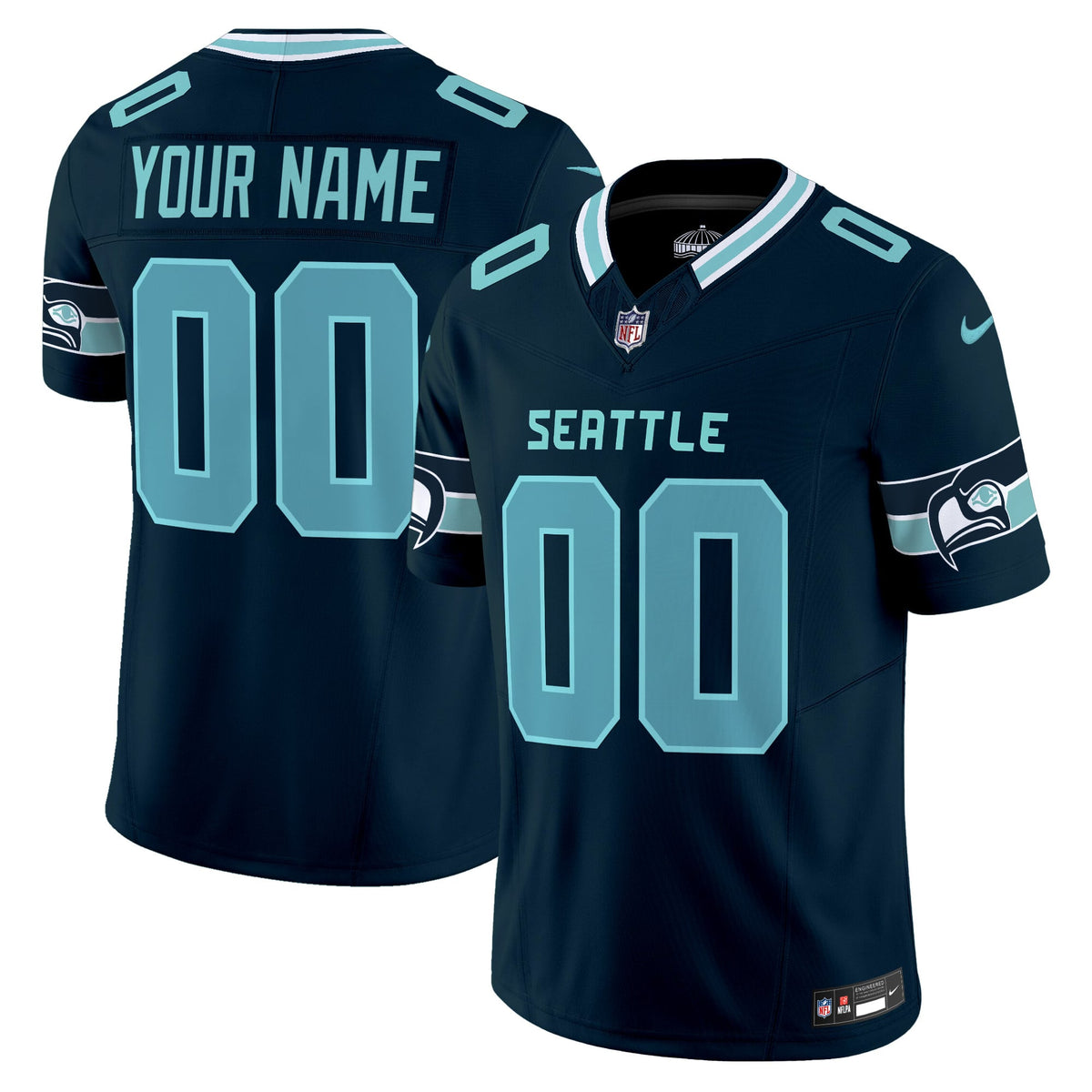 Seahawks "Seattle City" Vapor Limited Custom Jersey - Stitched
