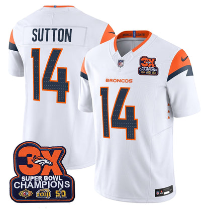 DEN 3-Time Champions Patch Vapor Limited Jersey - All Stitched