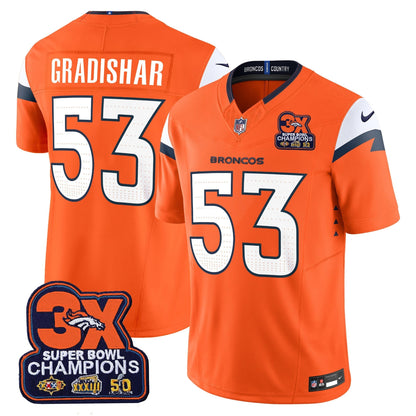 DEN 3-Time Champions Patch Vapor Limited Jersey - All Stitched