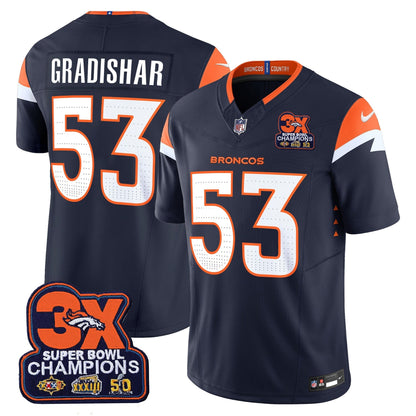 DEN 3-Time Champions Patch Vapor Limited Jersey - All Stitched