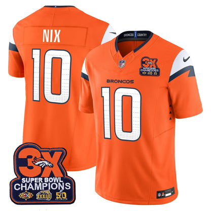 DEN 3-Time Champions Patch Vapor Limited Jersey - All Stitched