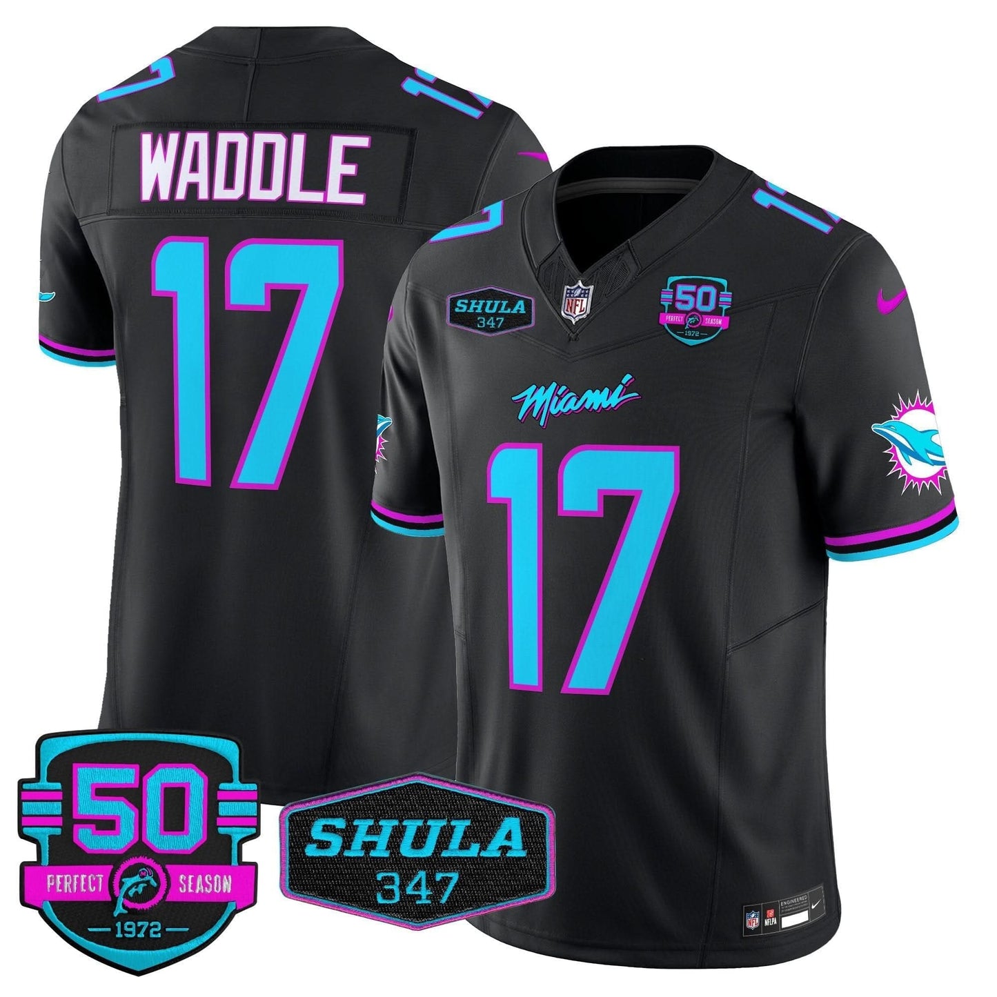 Dolphins "Miami Vice" Vapor Limited Jersey V4 - All Stitched