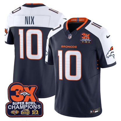 DEN 3-Time Champions Patch Vapor Limited Jersey - All Stitched