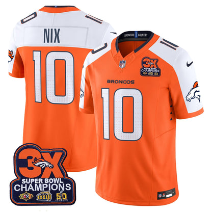 DEN 3-Time Champions Patch Vapor Limited Jersey - All Stitched