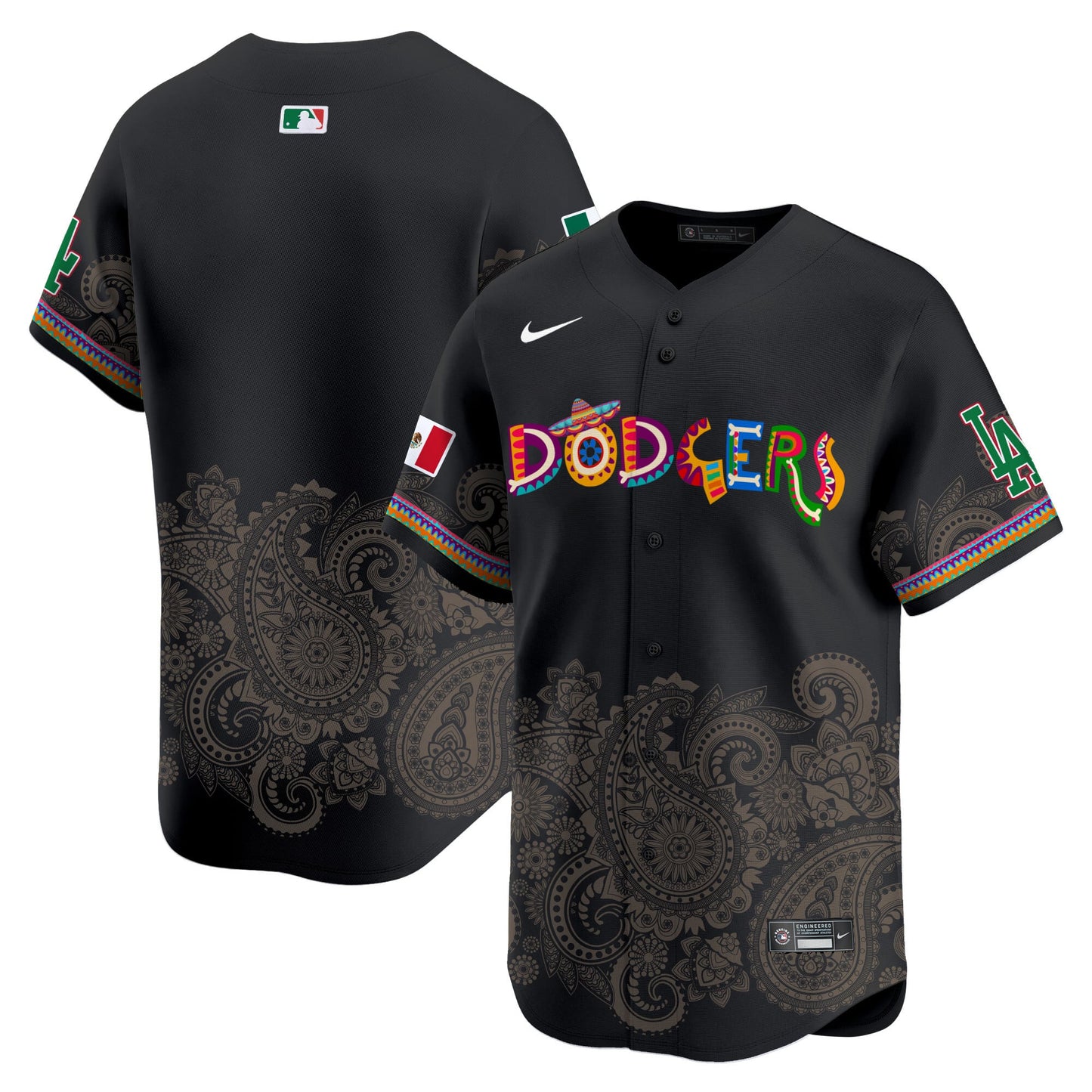 Los Angeles Dodgers Paisley Mexico Vapor Premier Limited Jersey - Printed