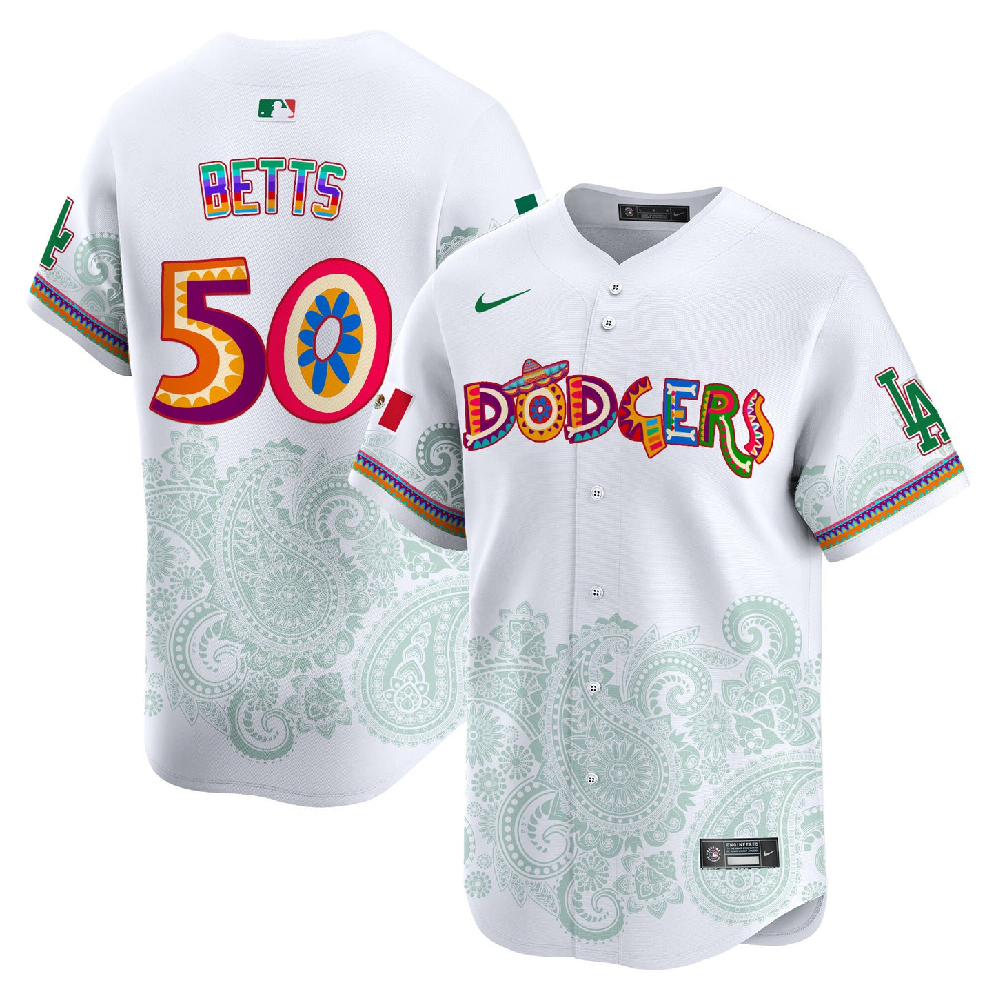 Los Angeles Dodgers Paisley Mexico Vapor Premier Limited Jersey - Printed