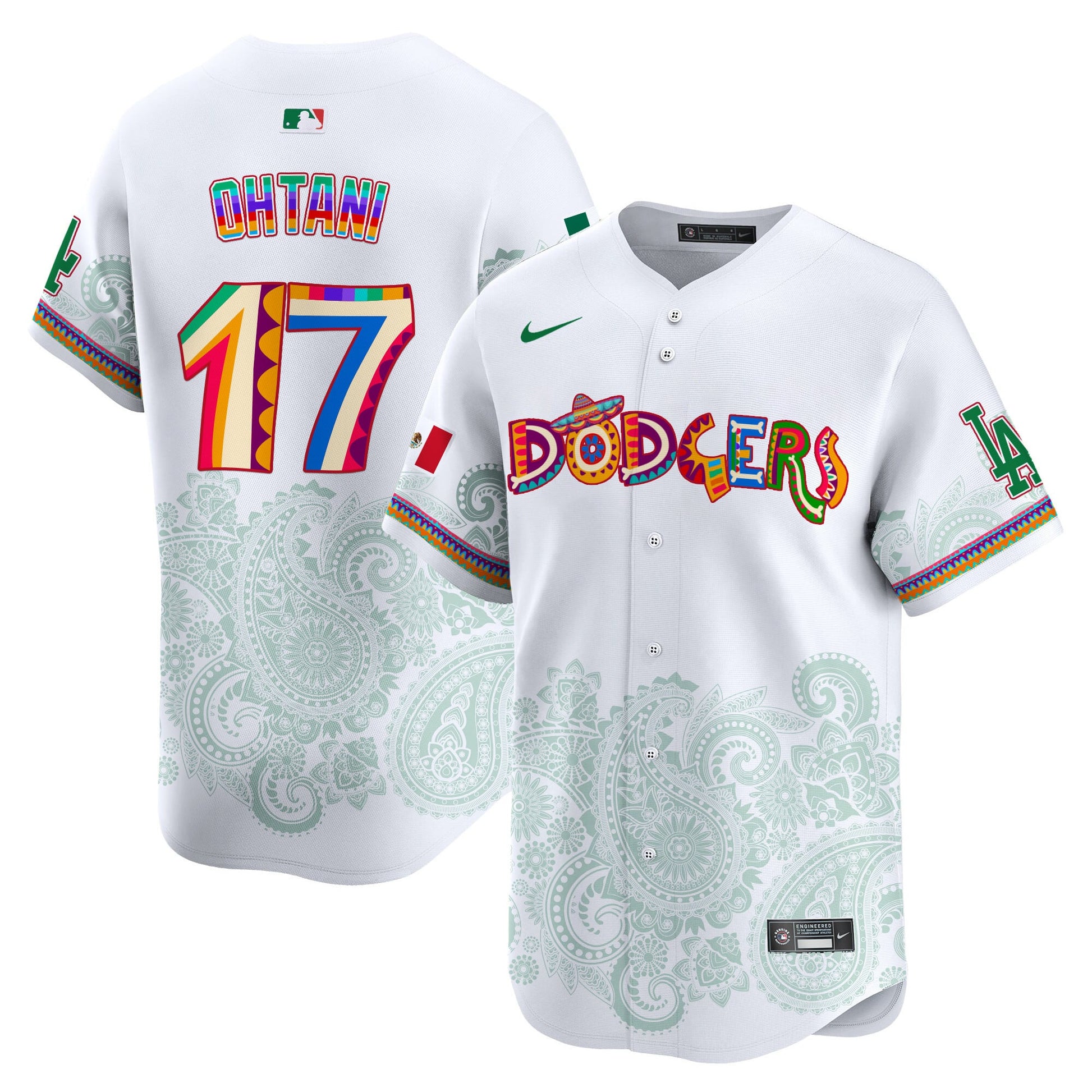 Los Angeles Dodgers Paisley Mexico Vapor Premier Limited Jersey - Printed