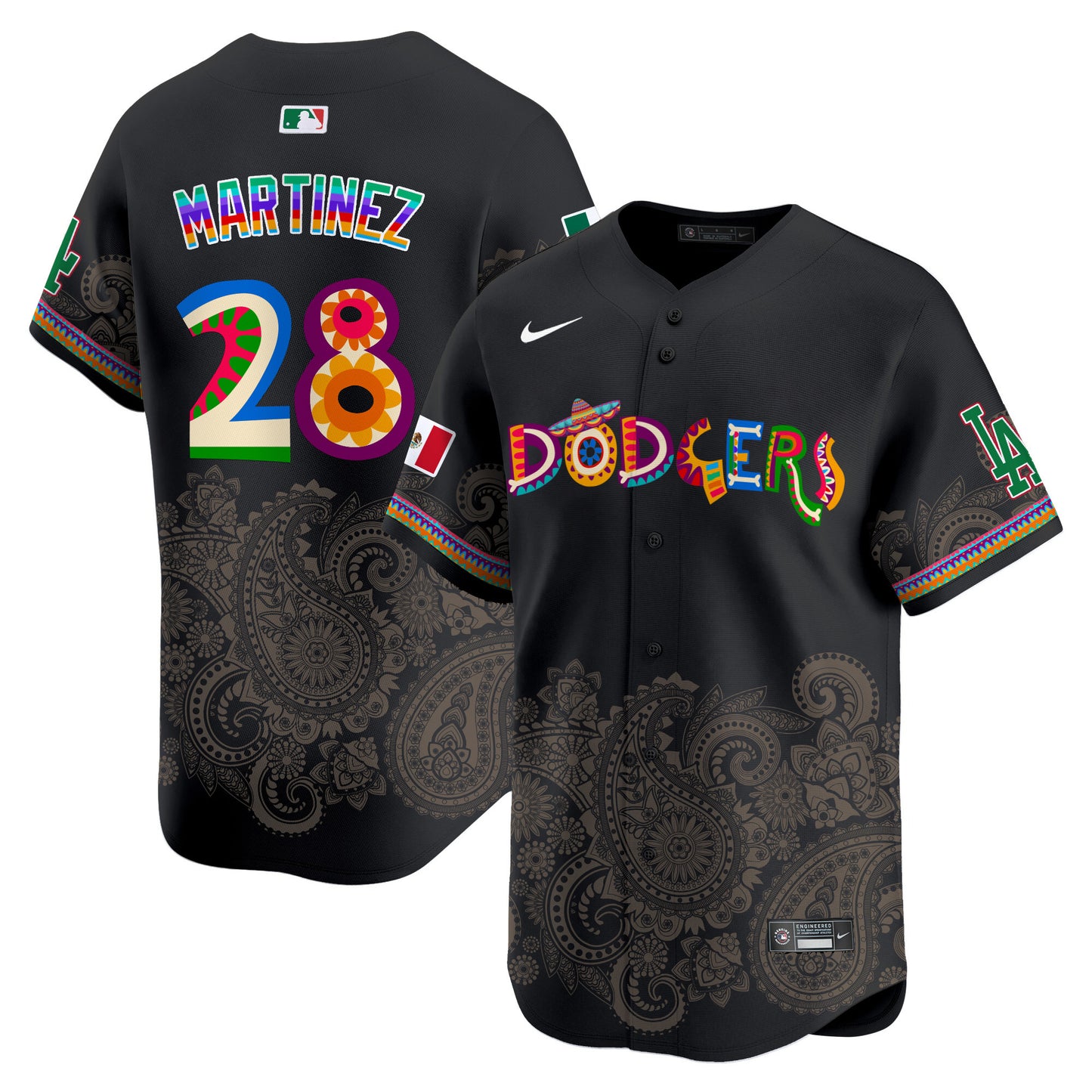 Los Angeles Dodgers Paisley Mexico Vapor Premier Limited Jersey - Printed