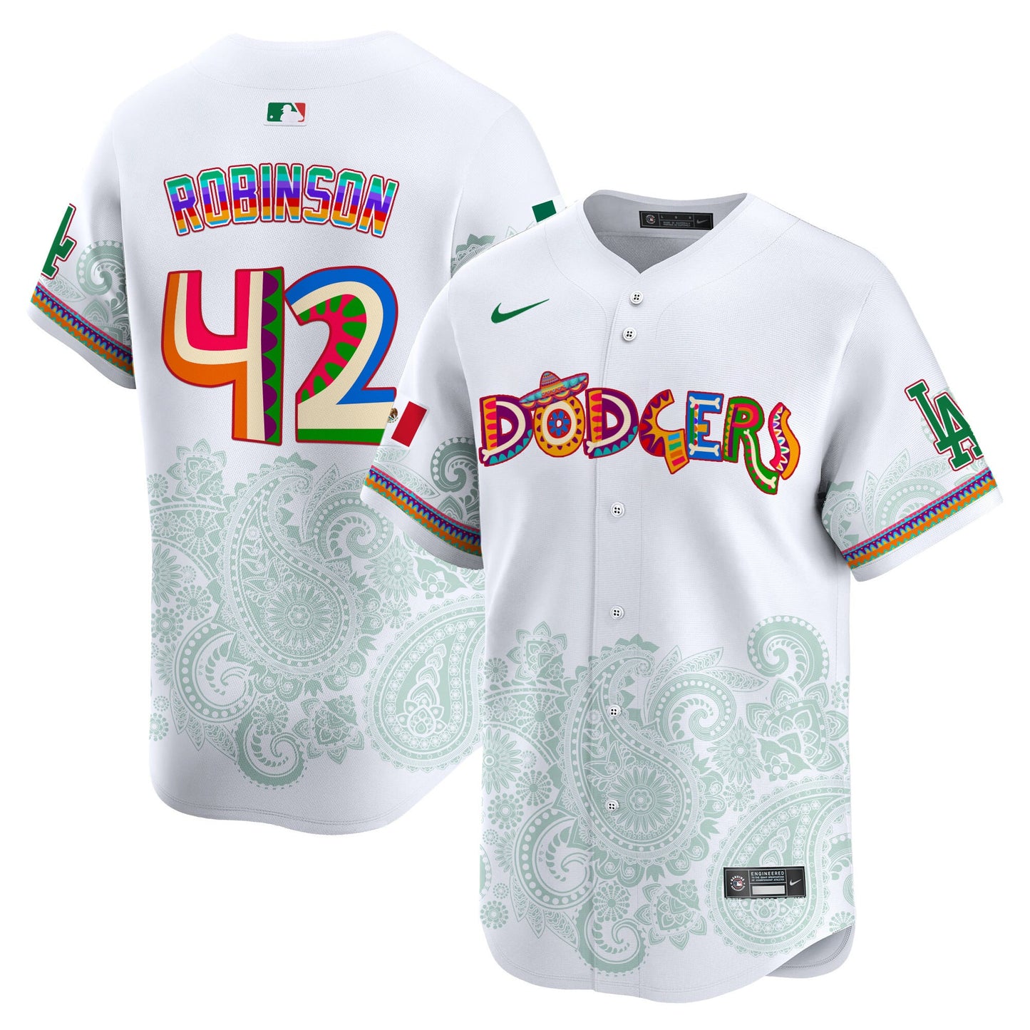 Los Angeles Dodgers Paisley Mexico Vapor Premier Limited Jersey - Printed
