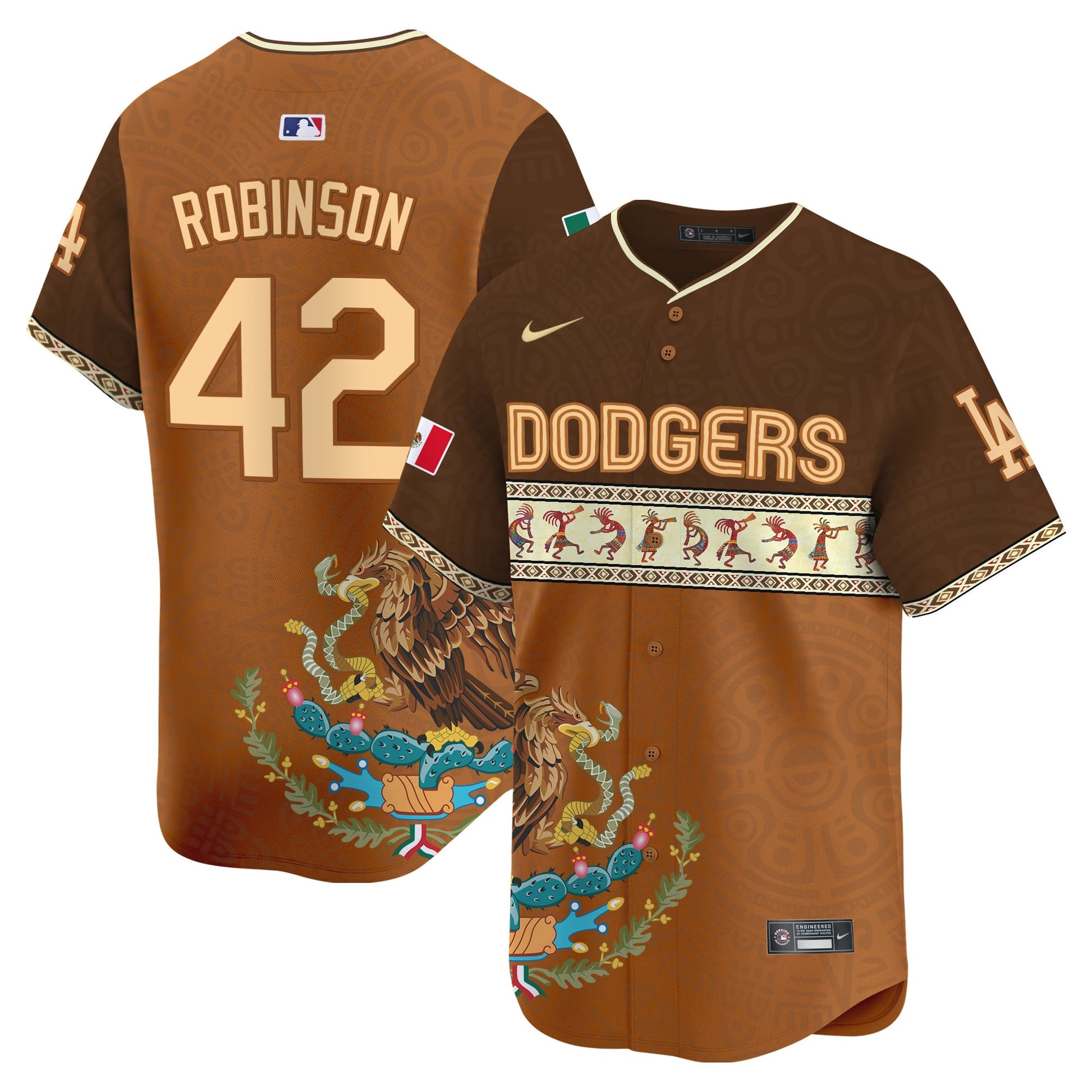 Los Angeles Dodgers Mexico Aztec Vapor Premier Limited Jersey V2 - Printed
