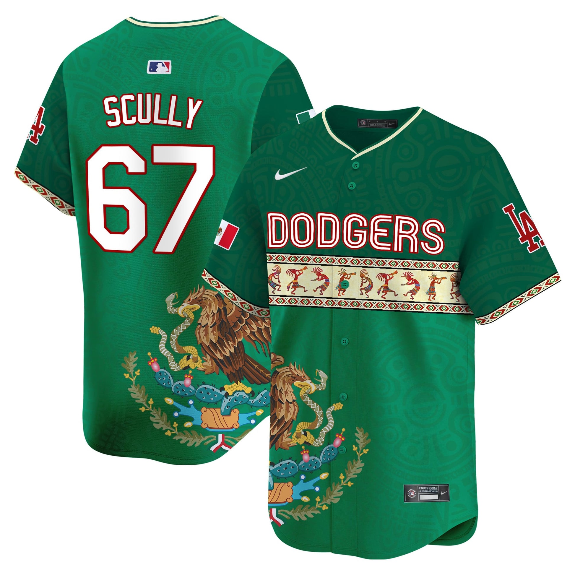 Los Angeles Dodgers Mexico Aztec Vapor Premier Limited Jersey V2 - Printed