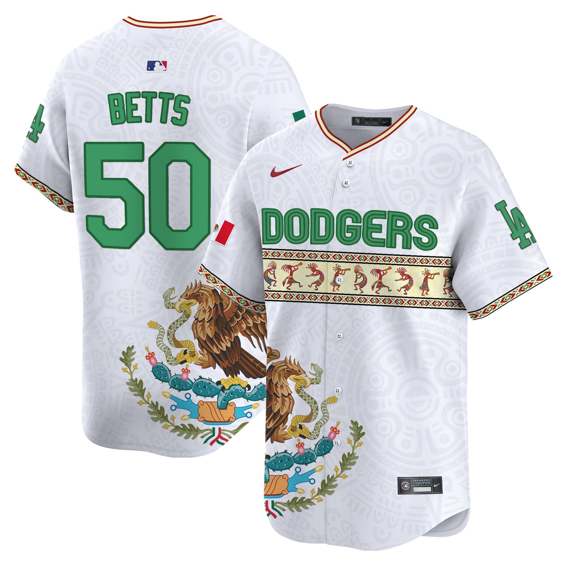 Los Angeles Dodgers Mexico Aztec Vapor Premier Limited Jersey V2 - Printed