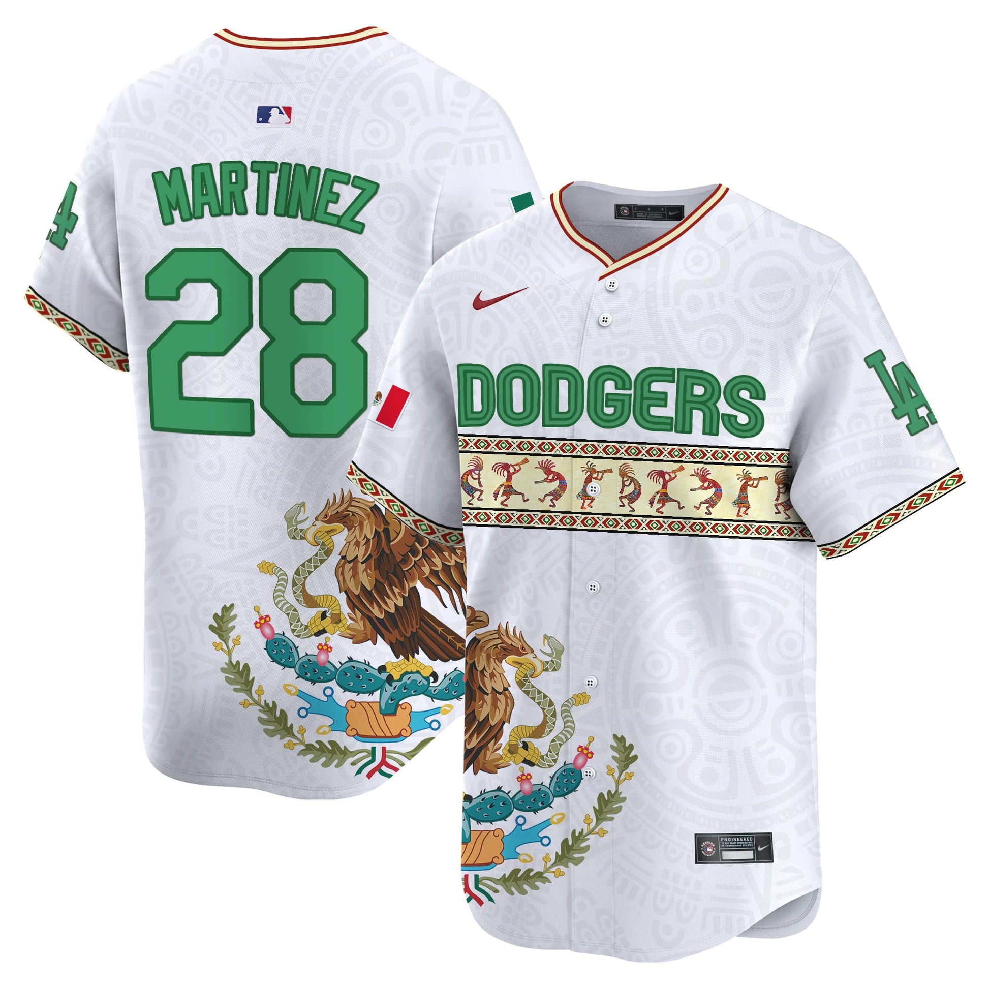 Los Angeles Dodgers Mexico Aztec Vapor Premier Limited Jersey V2 - Printed