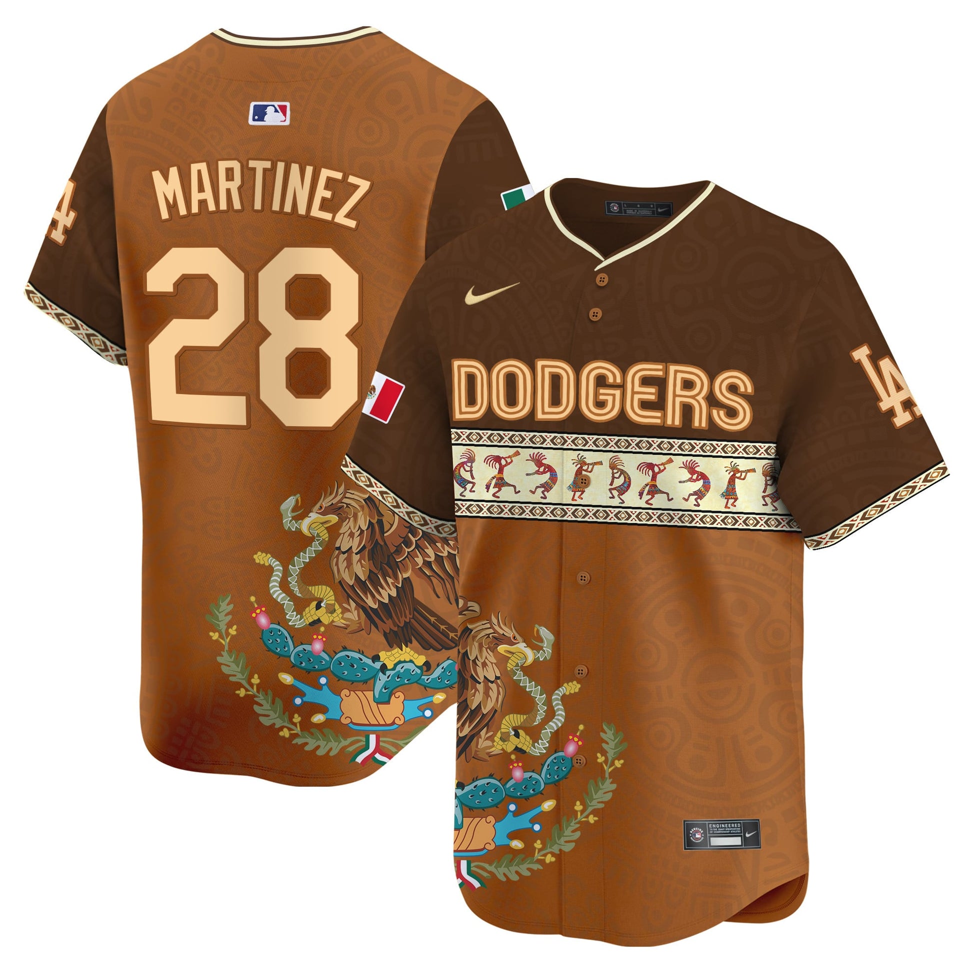 Los Angeles Dodgers Mexico Aztec Vapor Premier Limited Jersey V2 - Printed