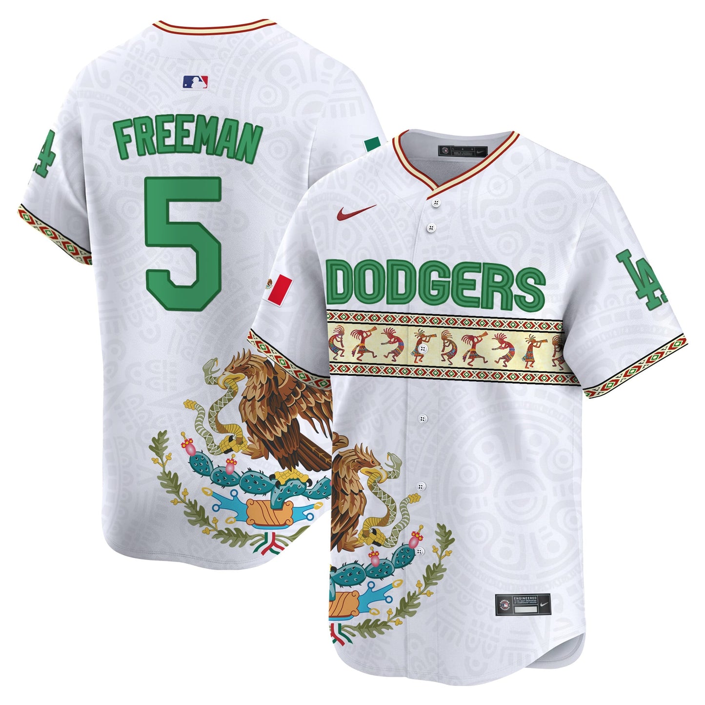 Los Angeles Dodgers Mexico Aztec Vapor Premier Limited Jersey V2 - Printed
