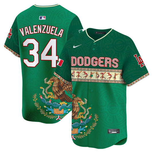 Los Angeles Dodgers Mexico Aztec Vapor Premier Limited Jersey V2 - Printed