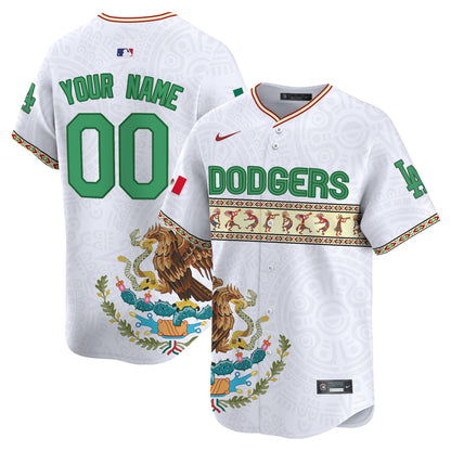 Los Angeles Dodgers Mexico Aztec Vapor Premier Limited Custom Jersey V2 - Printed
