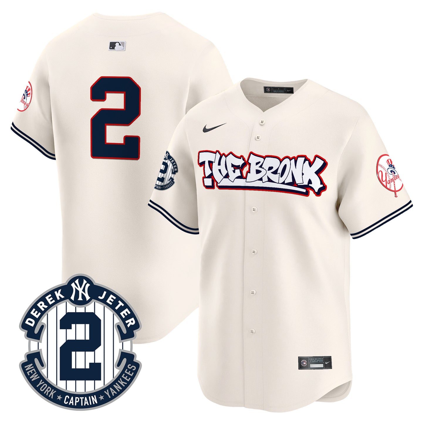 Men's New York Yankees The Bronx Graffiti Vapor Premier Limited Jersey V8 - All Stitched
