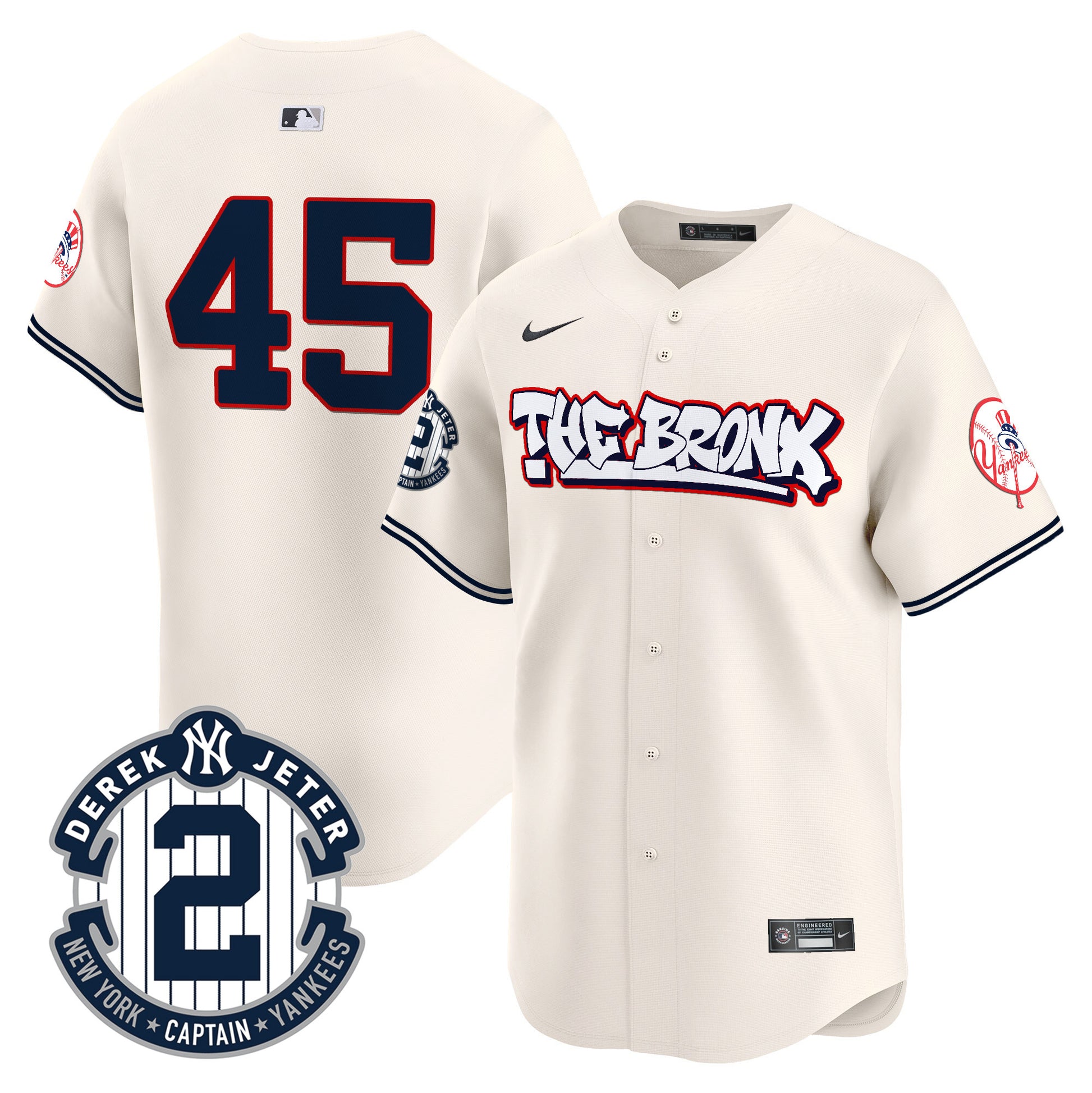 Men's New York Yankees The Bronx Graffiti Vapor Premier Limited Jersey V8 - All Stitched