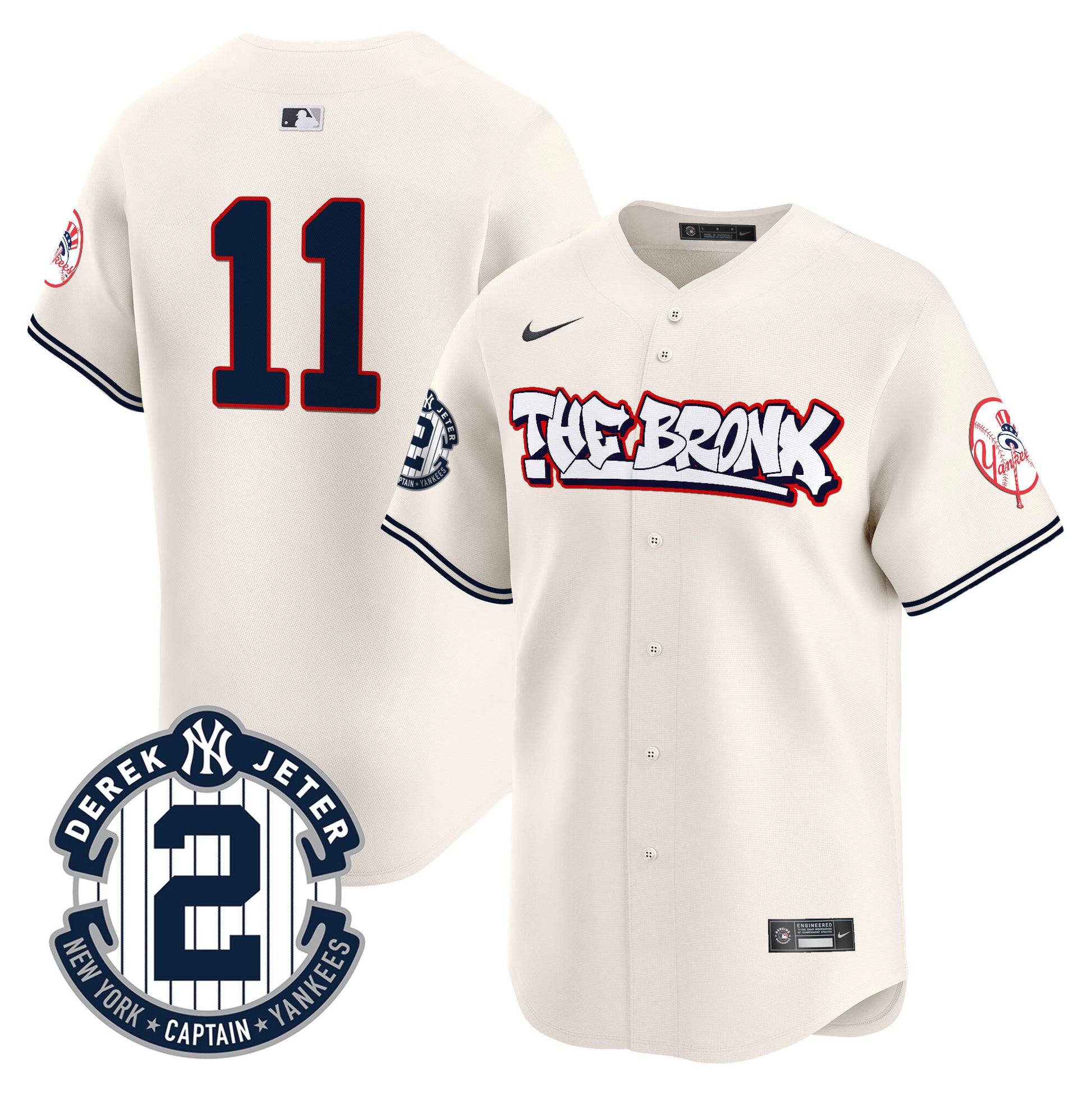 Men's New York Yankees The Bronx Graffiti Vapor Premier Limited Jersey V8 - All Stitched