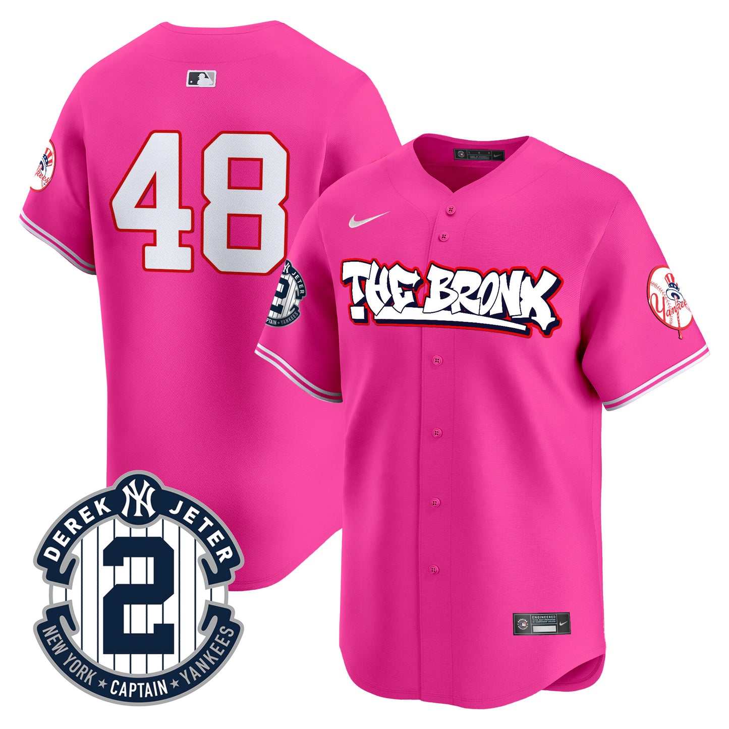 Men's New York Yankees The Bronx Graffiti Vapor Premier Limited Jersey V8 - All Stitched