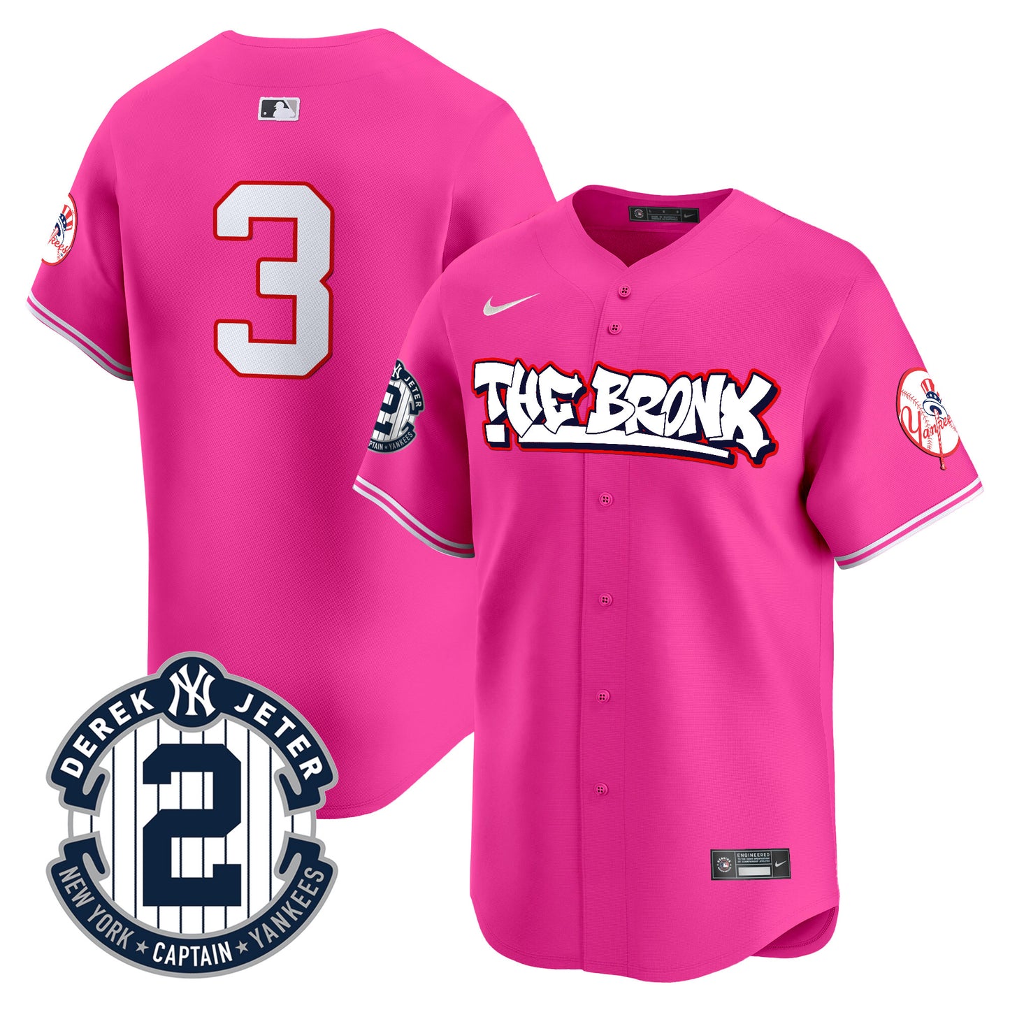 Men's New York Yankees The Bronx Graffiti Vapor Premier Limited Jersey V8 - All Stitched