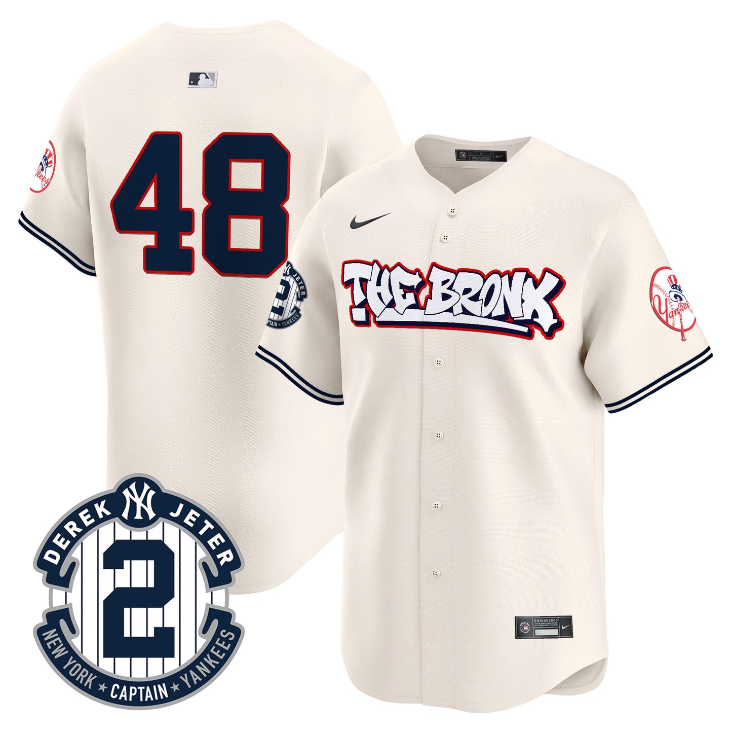 Men's New York Yankees The Bronx Graffiti Vapor Premier Limited Jersey V8 - All Stitched