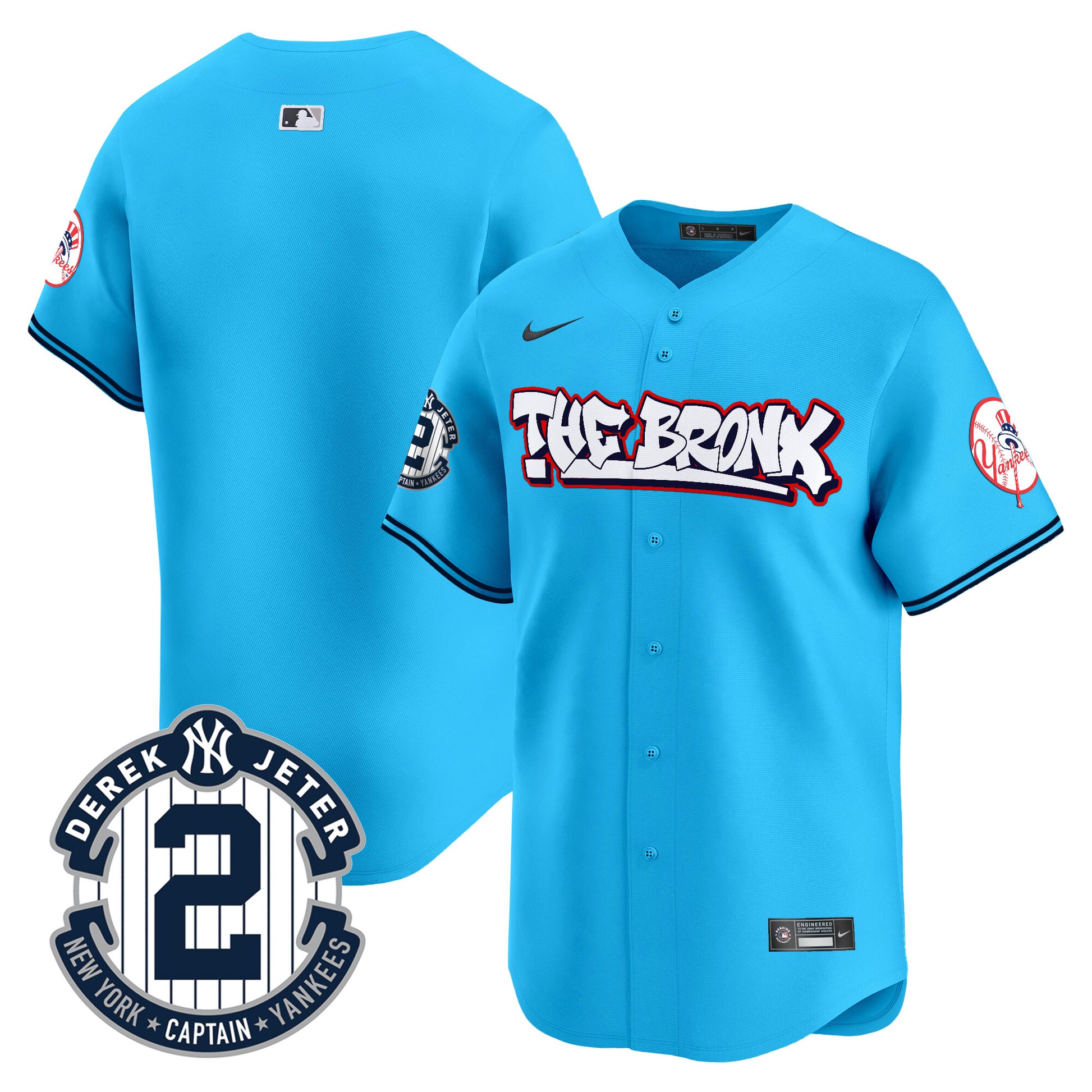 Men's New York Yankees The Bronx Graffiti Vapor Premier Limited Jersey V8 - All Stitched