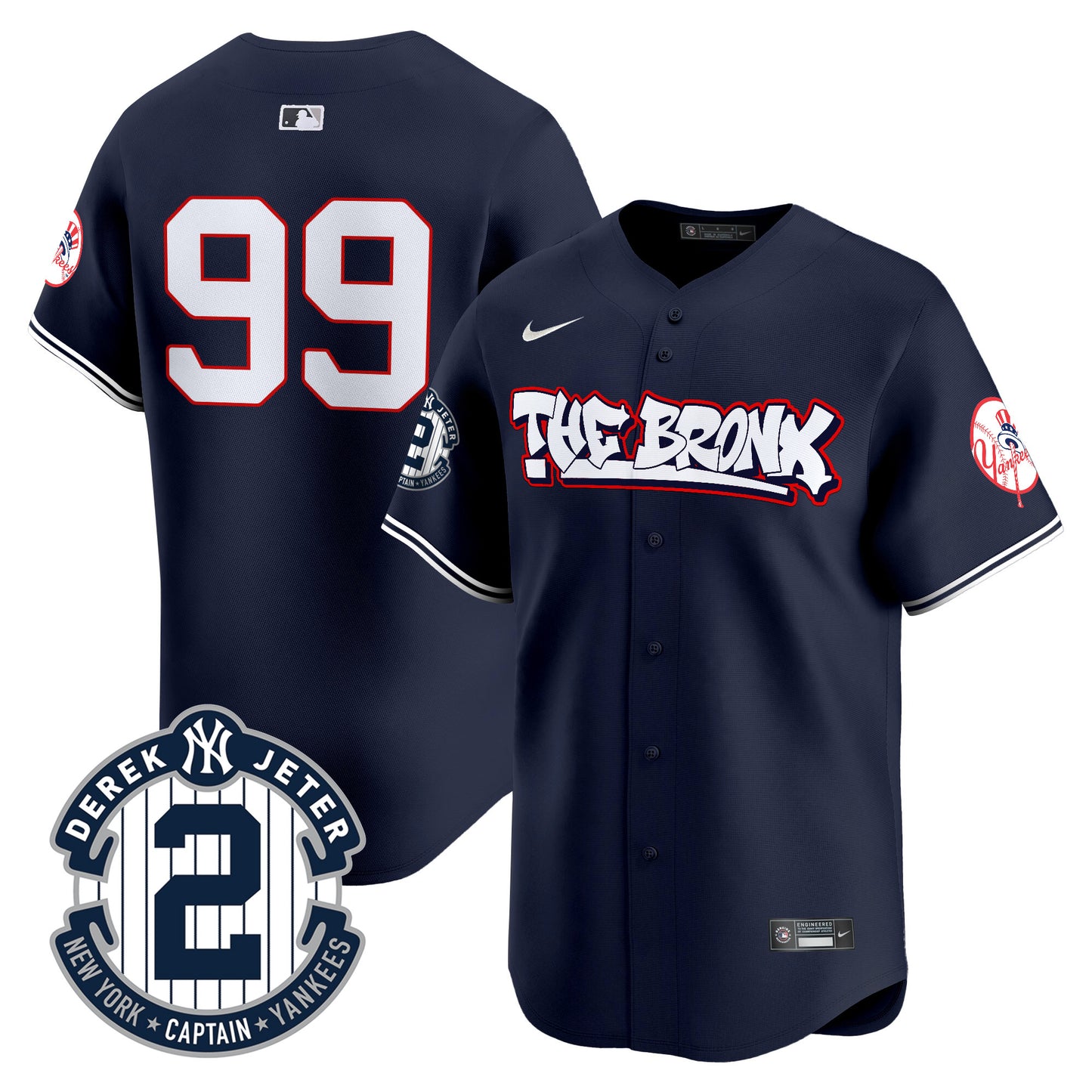 Men's New York Yankees The Bronx Graffiti Vapor Premier Limited Jersey V8 - All Stitched