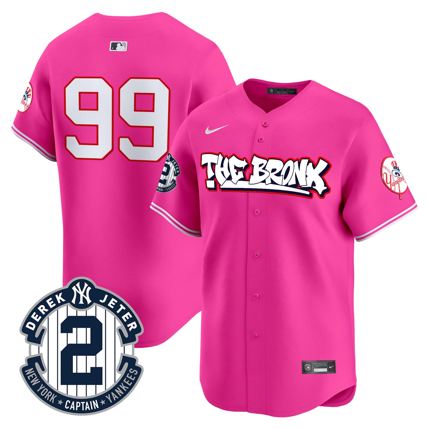 Men's New York Yankees The Bronx Graffiti Vapor Premier Limited Jersey V8 - All Stitched