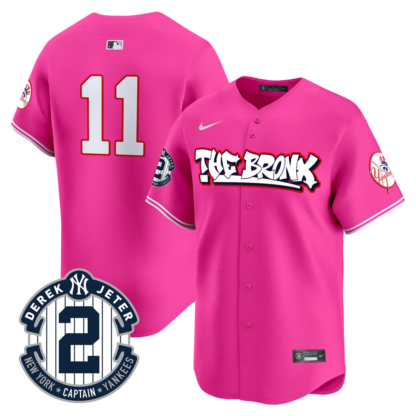 Men's New York Yankees The Bronx Graffiti Vapor Premier Limited Jersey V8 - All Stitched