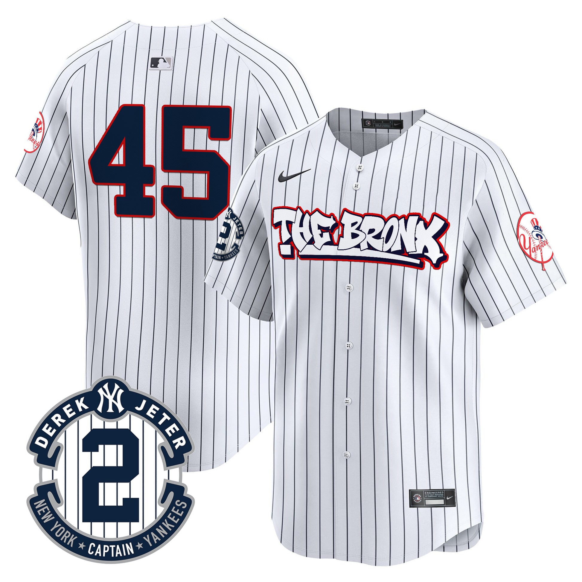 Men's New York Yankees The Bronx Graffiti Vapor Premier Limited Jersey V8 - All Stitched
