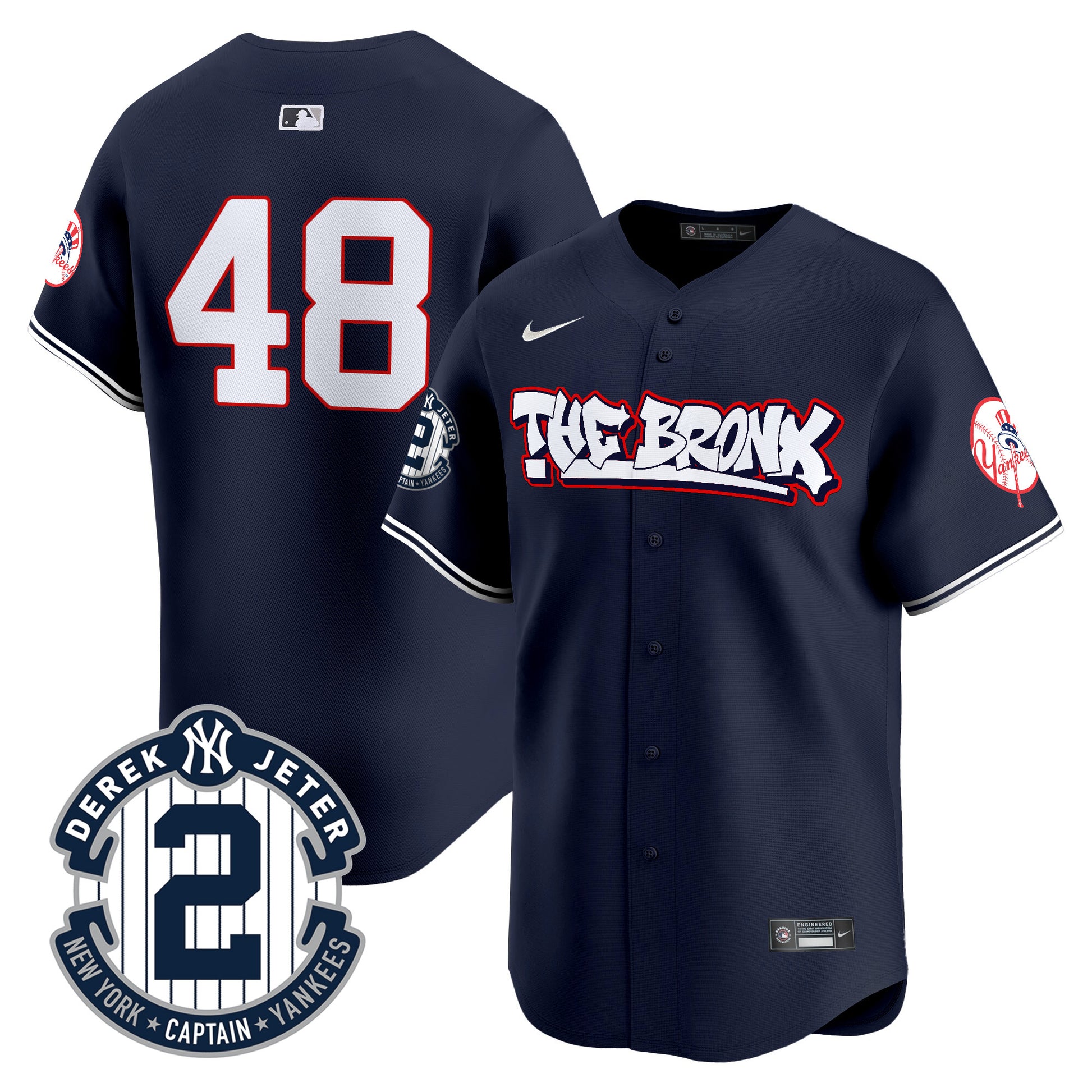 Men's New York Yankees The Bronx Graffiti Vapor Premier Limited Jersey V8 - All Stitched