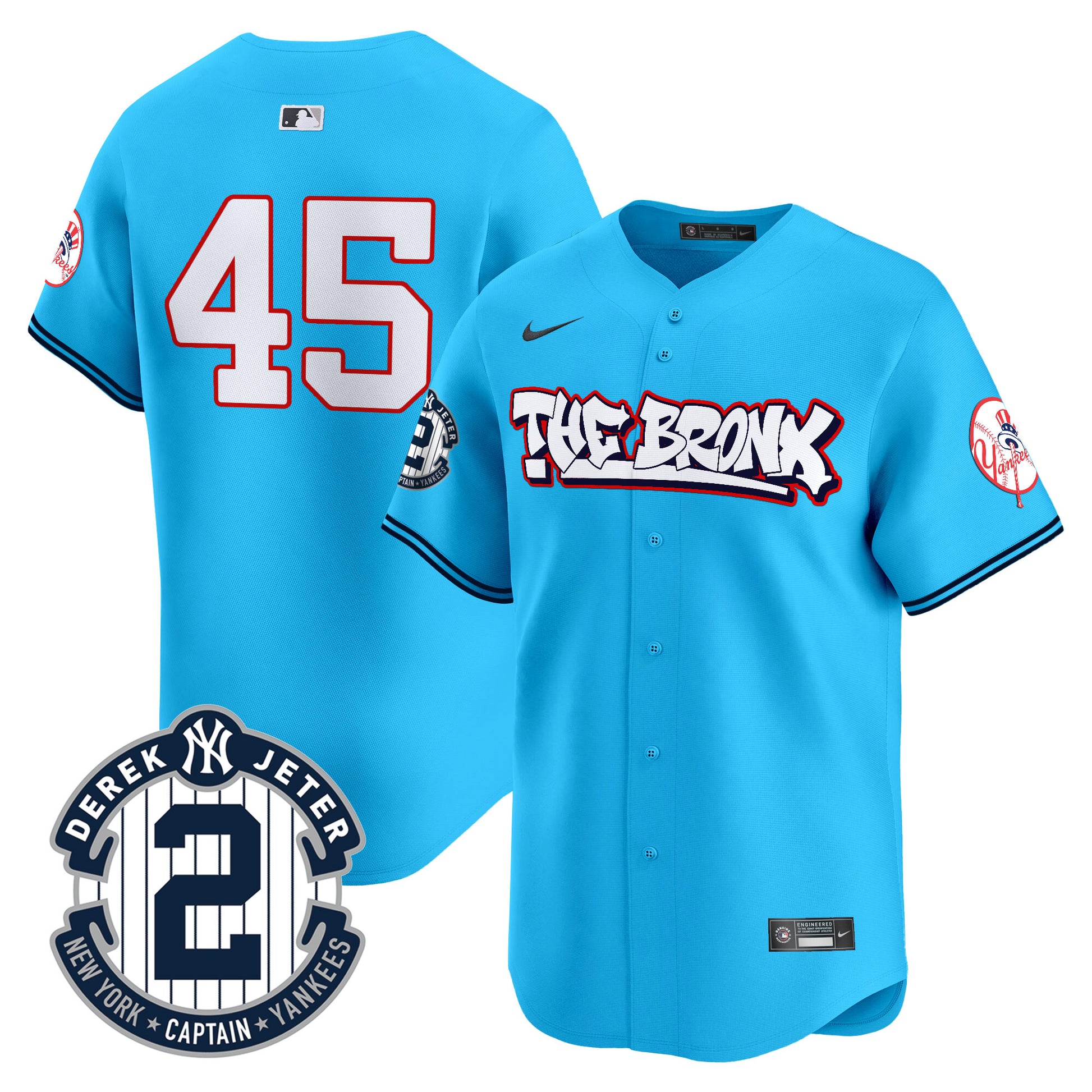 Men's New York Yankees The Bronx Graffiti Vapor Premier Limited Jersey V8 - All Stitched