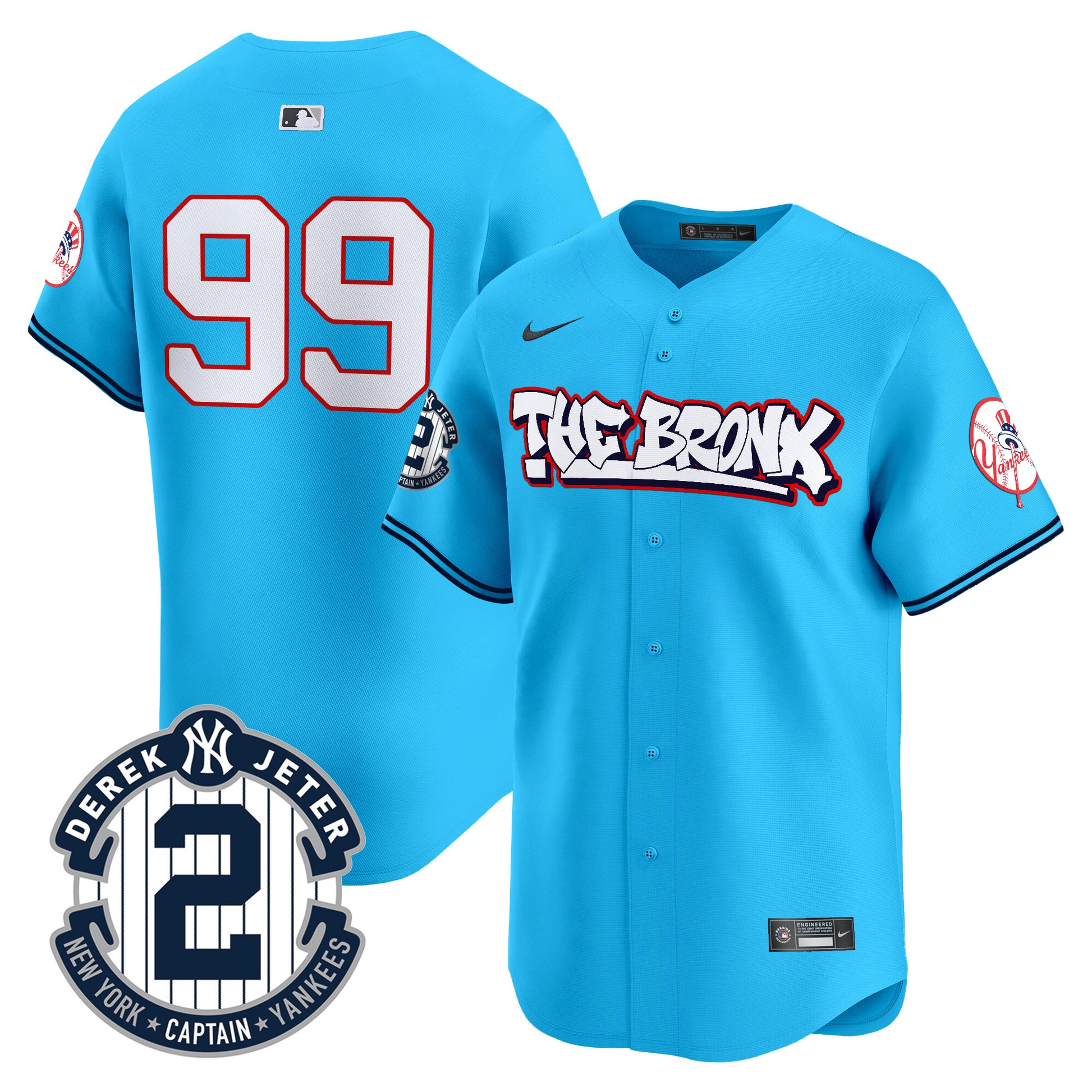 Men's New York Yankees The Bronx Graffiti Vapor Premier Limited Jersey V8 - All Stitched