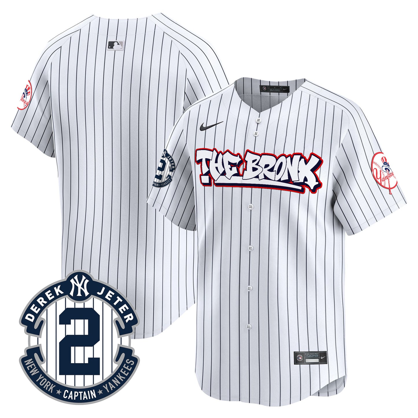 Men's New York Yankees The Bronx Graffiti Vapor Premier Limited Jersey V8 - All Stitched