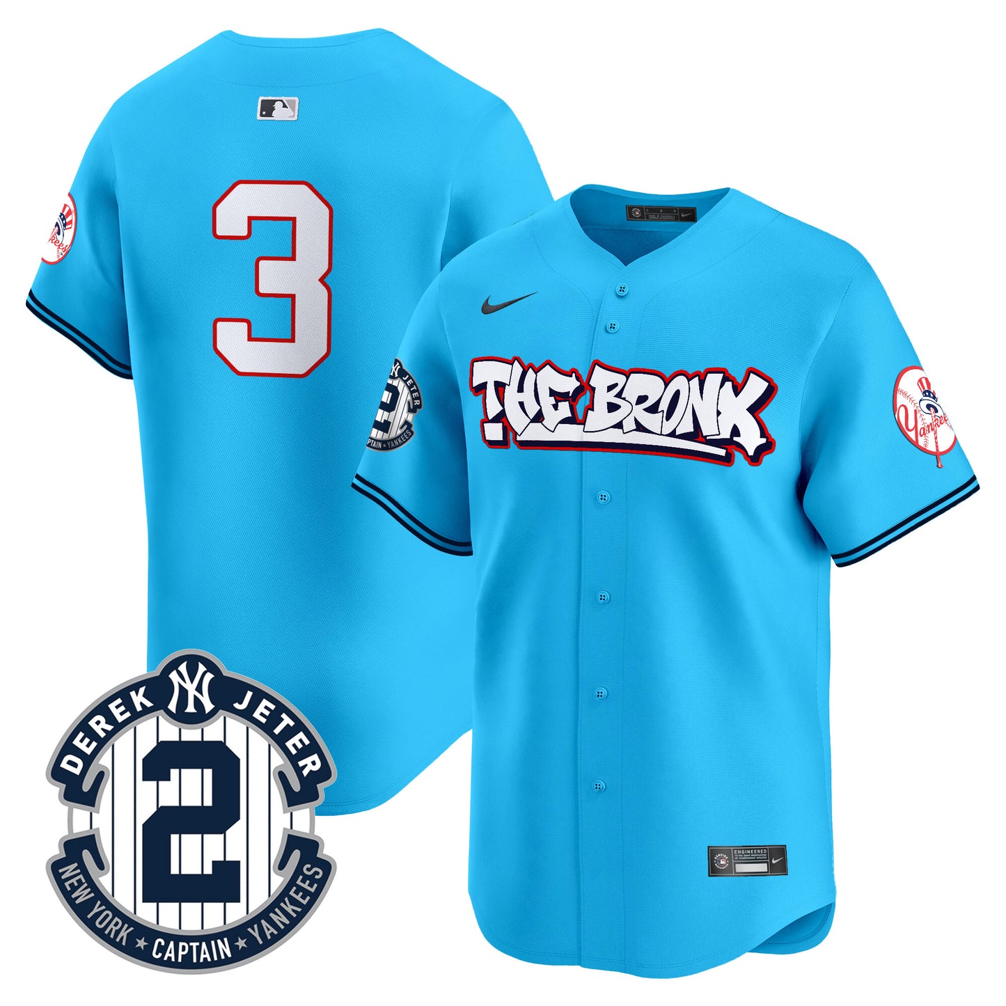 Men's New York Yankees The Bronx Graffiti Vapor Premier Limited Jersey V8 - All Stitched