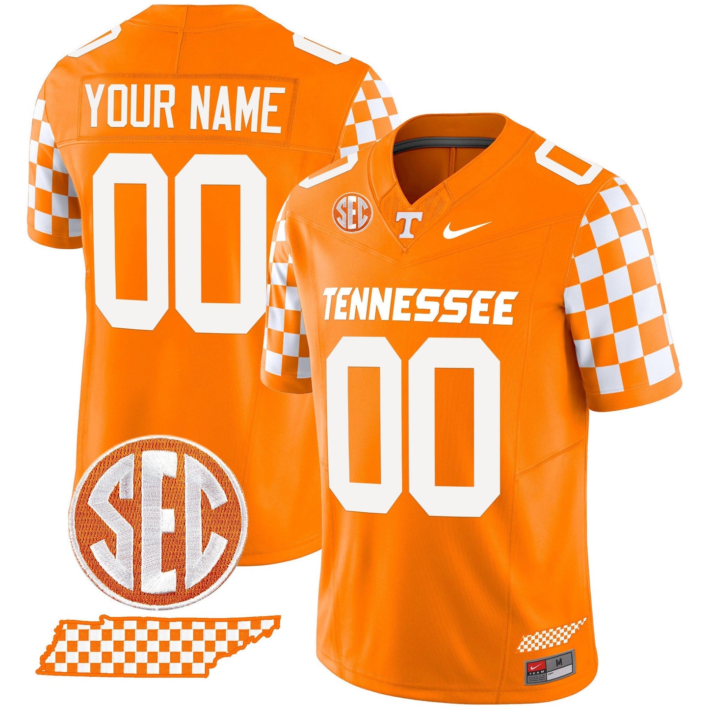 TENN 2024 Checkerboard Vapor Limited Custom Jersey - All Stitched