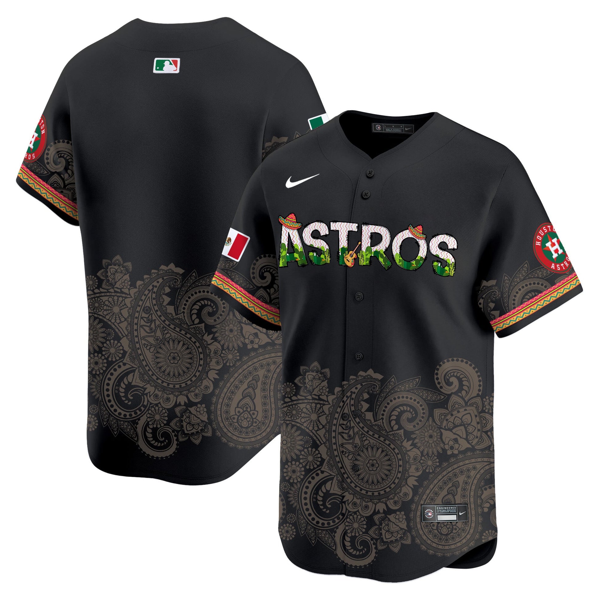 Houston Astros Paisley Mexico Vapor Premier Limited Jersey V4 - Printed