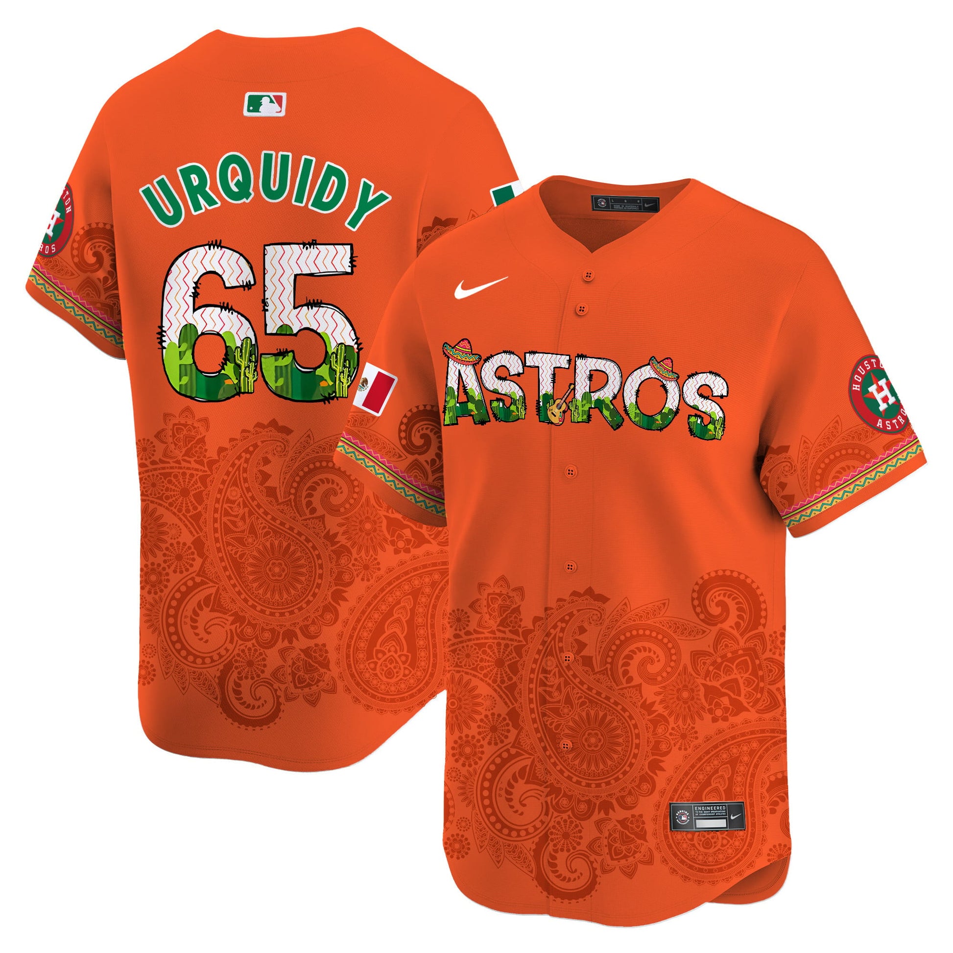 Houston Astros Paisley Mexico Vapor Premier Limited Jersey V4 - Printed