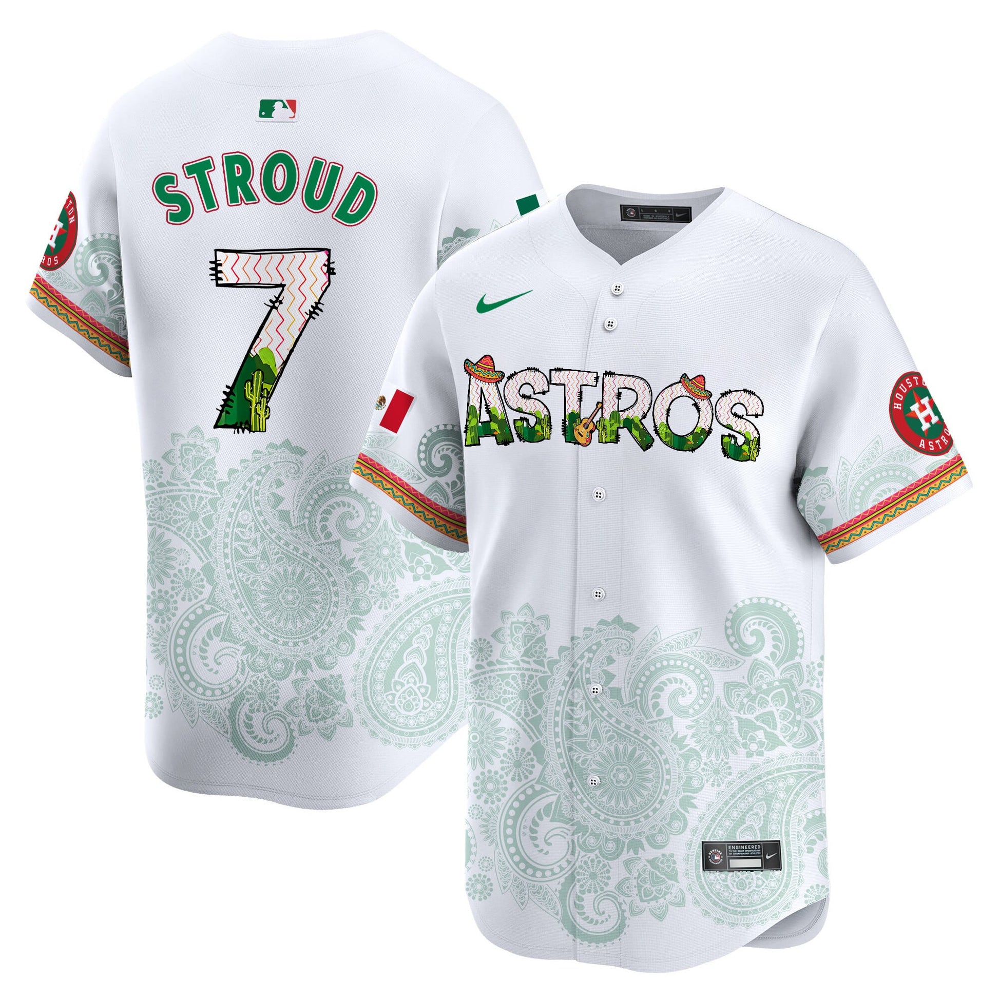 Houston Astros Paisley Mexico Vapor Premier Limited Jersey V4 - Printed