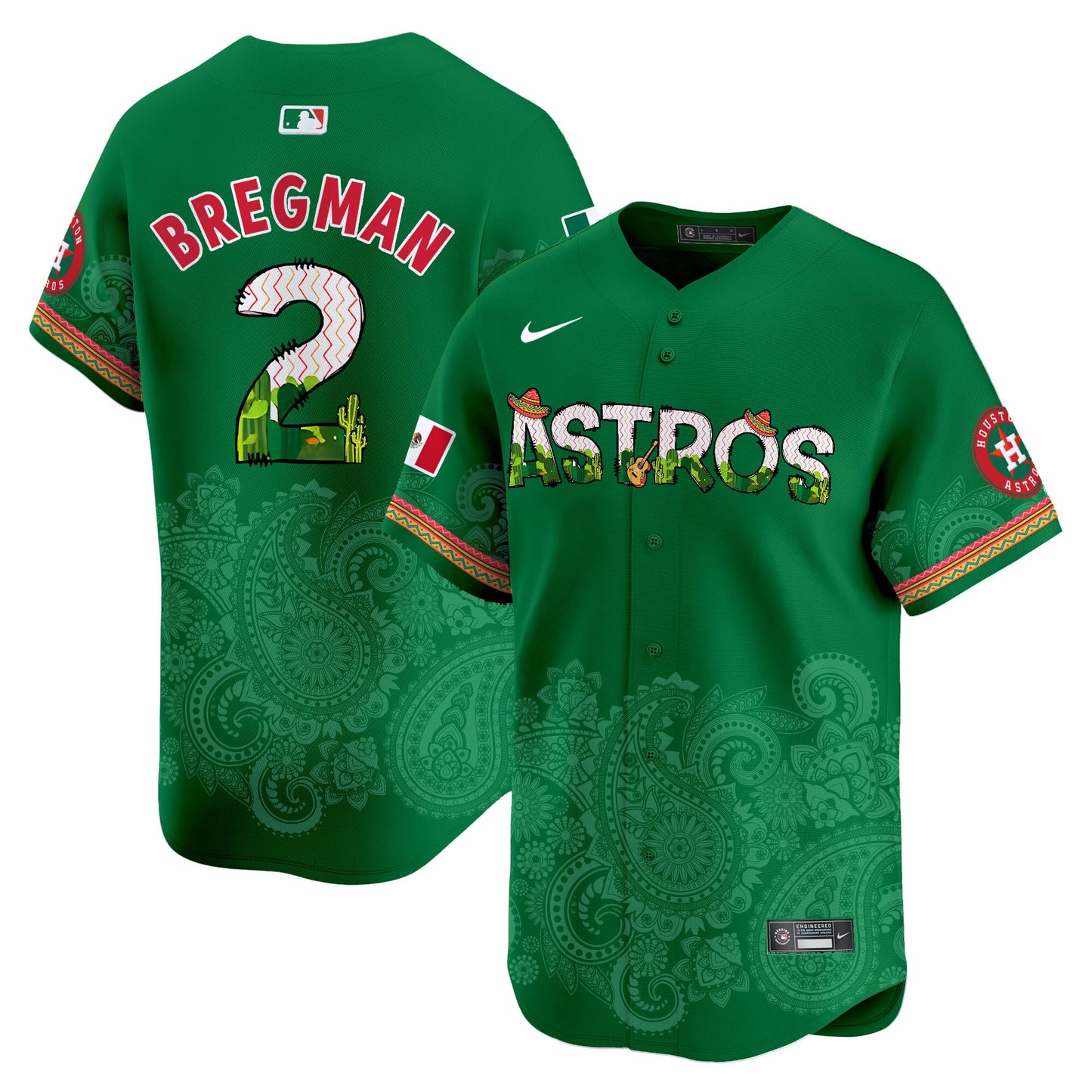 Houston Astros Paisley Mexico Vapor Premier Limited Jersey V4 - Printed