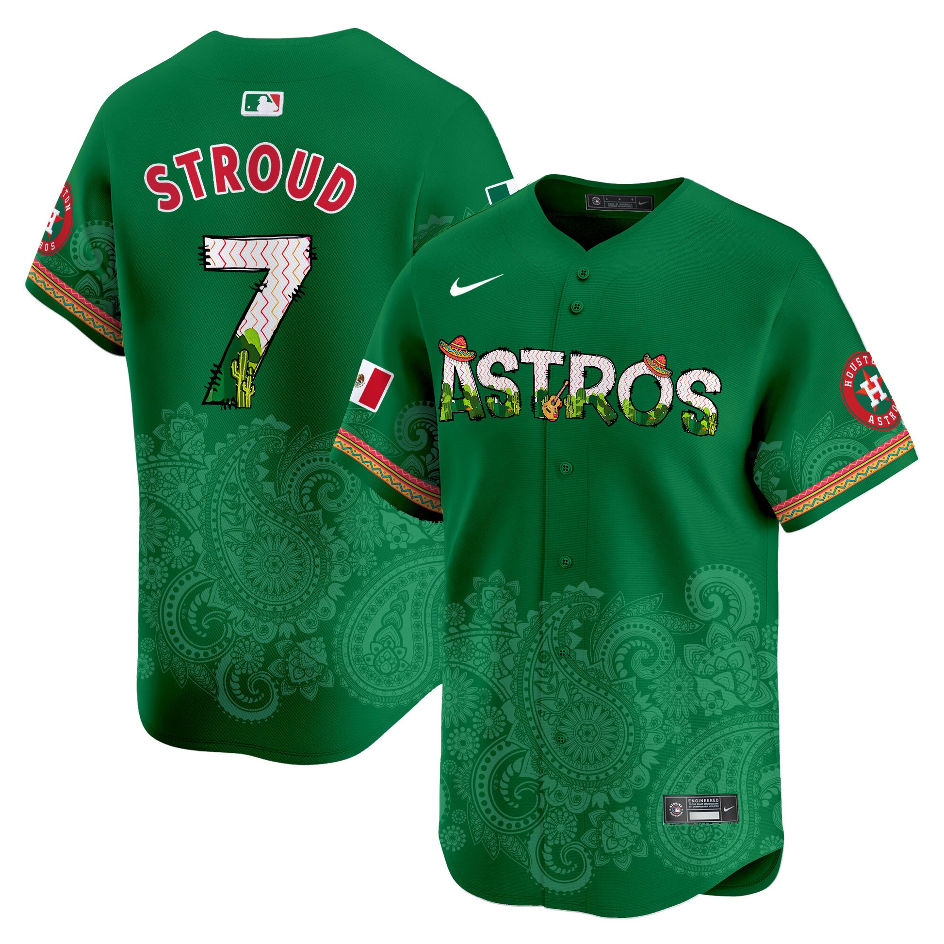 Houston Astros Paisley Mexico Vapor Premier Limited Jersey V4 - Printed