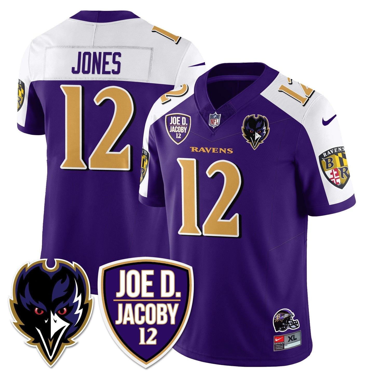 Ravens Purple Rising 2025 Vapor Limited Jersey - Stitched