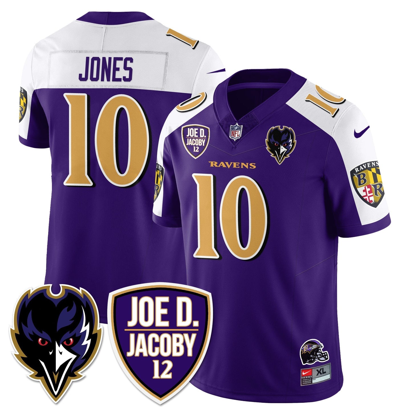 Ravens Purple Rising 2025 Vapor Limited Jersey - Stitched