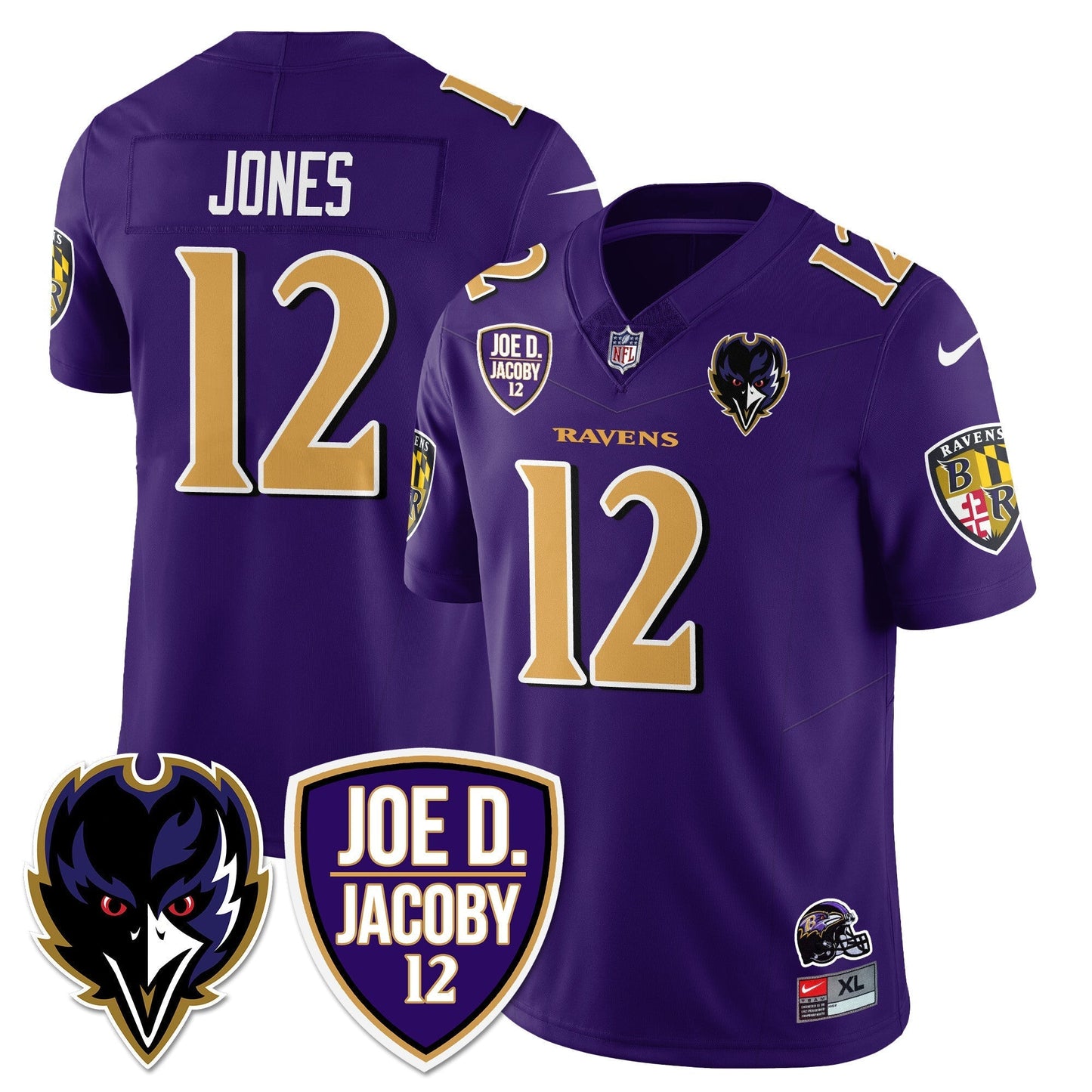 Ravens Purple Rising 2025 Vapor Limited Jersey - Stitched